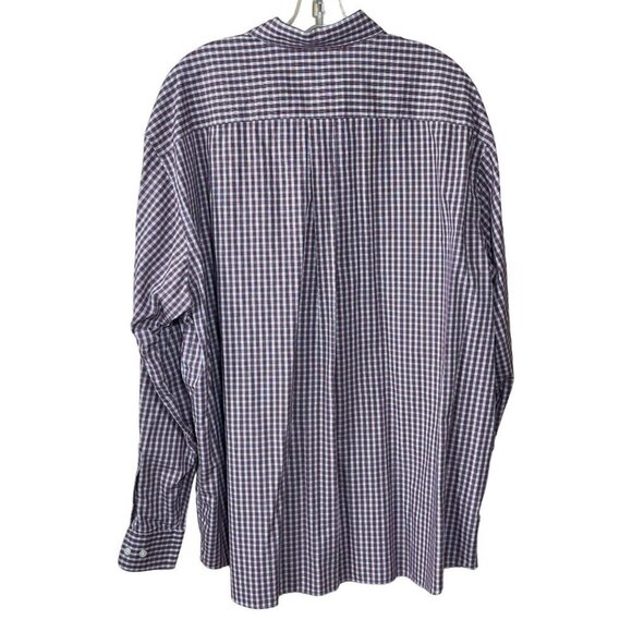 Eddie Bauer Men's Button Front Shirt Red White Plaid Relaxed Fit Cotton Size XXL - Picture 2 of 8